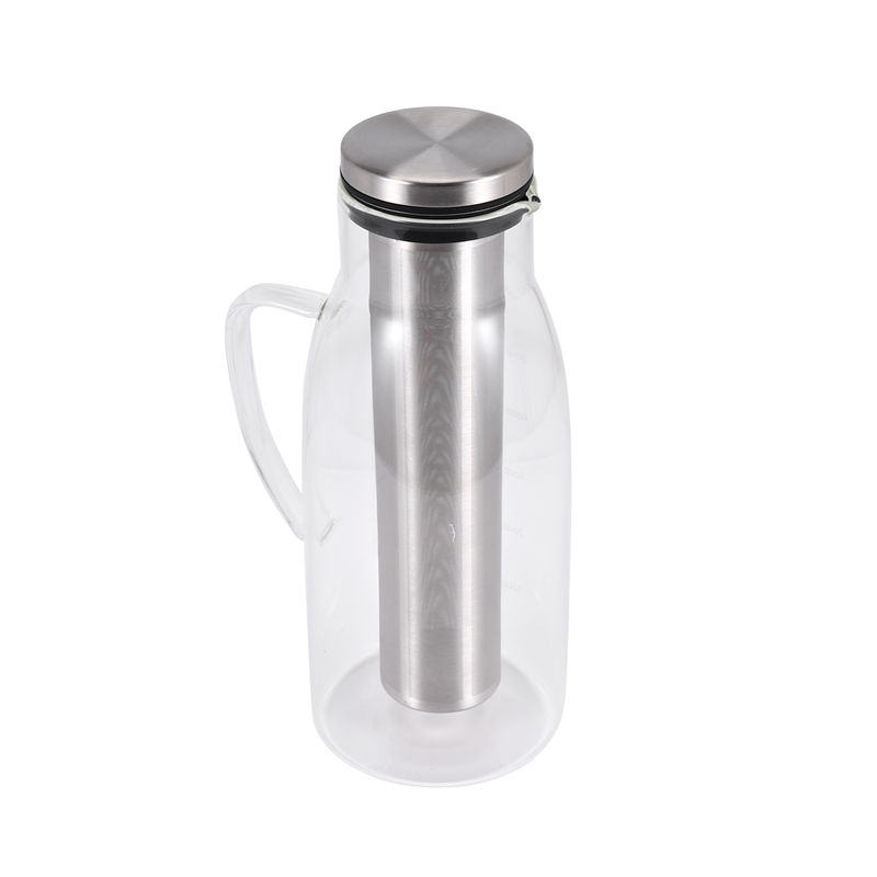 Cold Brew Coffee Maker,Iced Tea Pitcher Infuser with Lid&Scale,Dual Use Filter Coffee Pot ,51Oz/1.5L