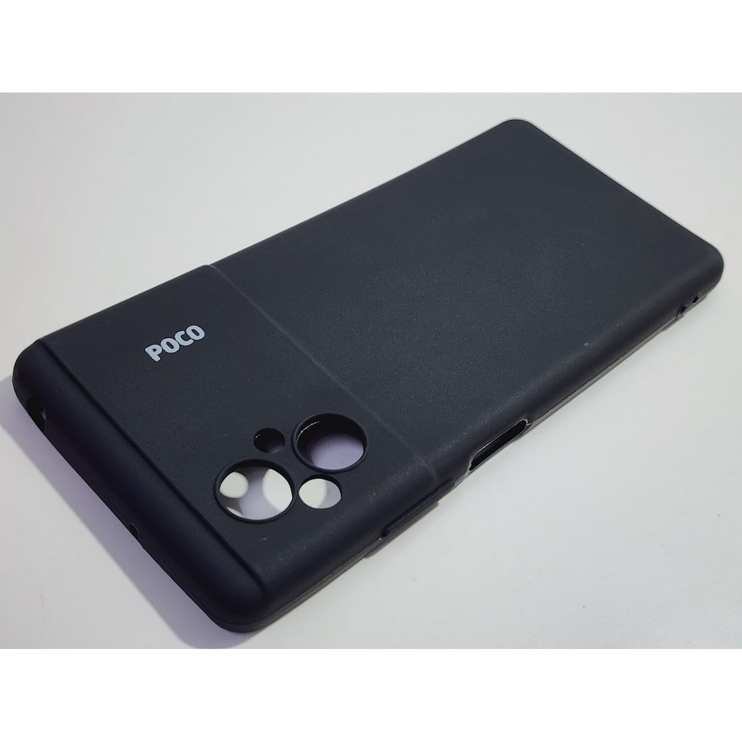 Poco M5 Silicone Back Cover with Soft Cloth Inside