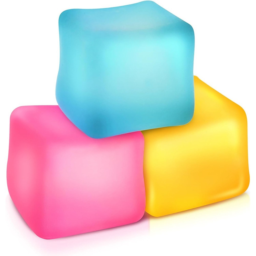 Gift 5*5cm Ice Cube Pinch Toy Mochi Tofu Shape Squeezing Toy Stress Relief Sensory Toy Children
