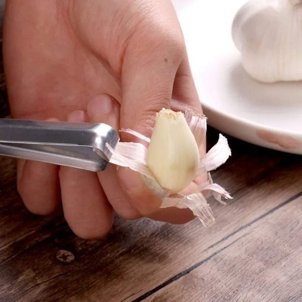 New Stainless Steel Garlic Clips Kitchen Accessories Peeler Peeling Garlic Clips Multifunctional Stainless Steel Clip