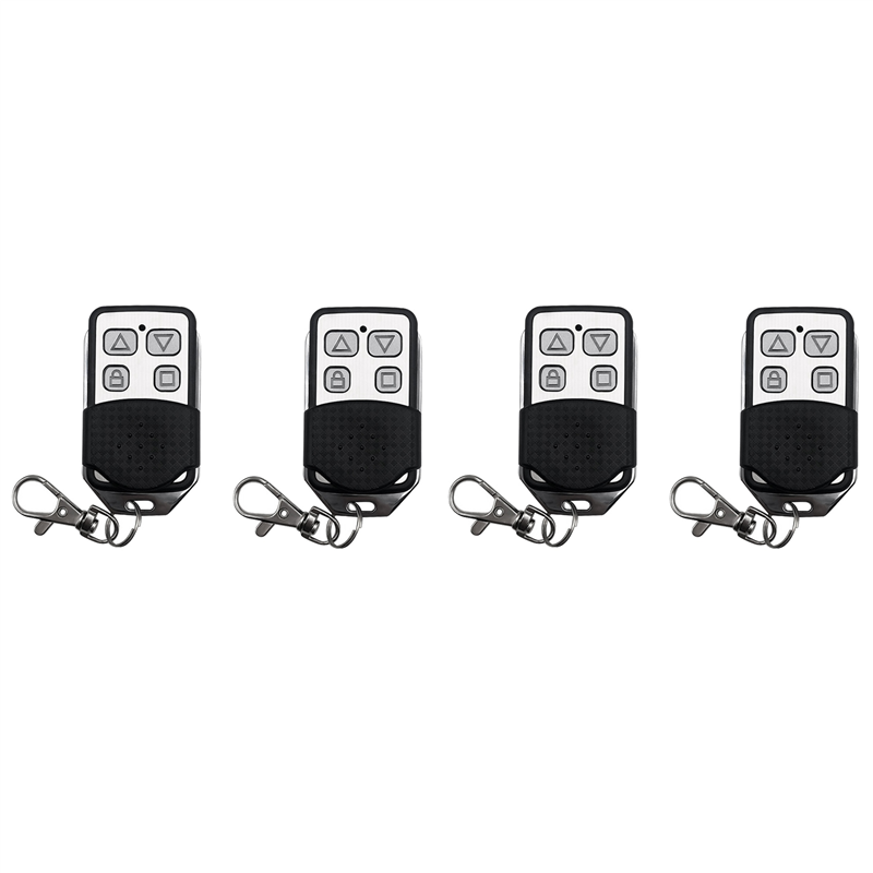 NAMUNY 4Pcs 4 Button Electric Garage Door Opener Wireless Remote Control 433MHZ Wireless Radio Frequency Remote Control