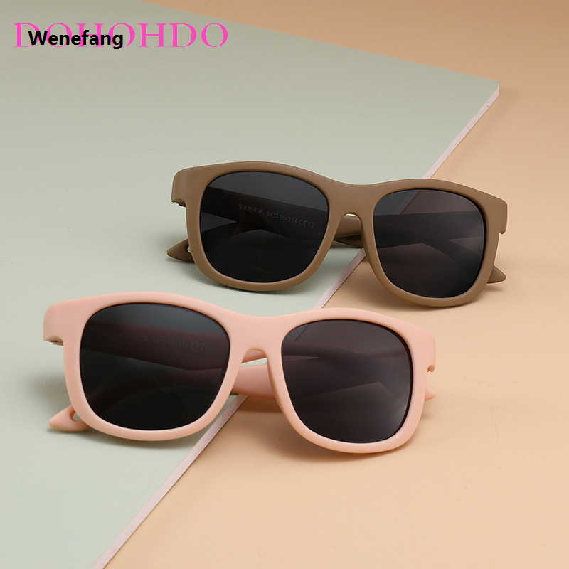 Wenefang 2023 Kids Polarized Sunglasses 1 2 3 Years Boys Girl Safety Glasses Baby Infant Shades Eyewear Anti Soft Frame With Cord UV400