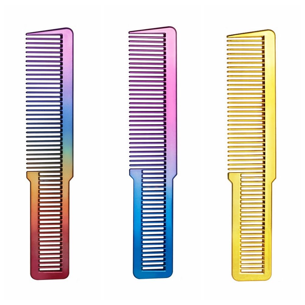 Barber Hairdressing Tool Electroplating Haircut Hairdressing Comb Anti Static Salon Combs Brushes Durable Anti-slip Coloring Comb Men