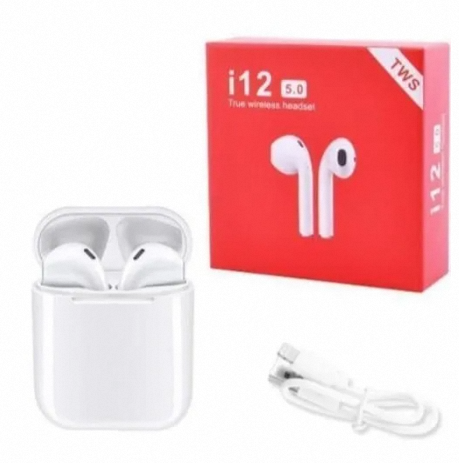 TWS I12 Earbuds |12 Hours PlayTime | 10 Mm Deep Bass Wireless Earbuds