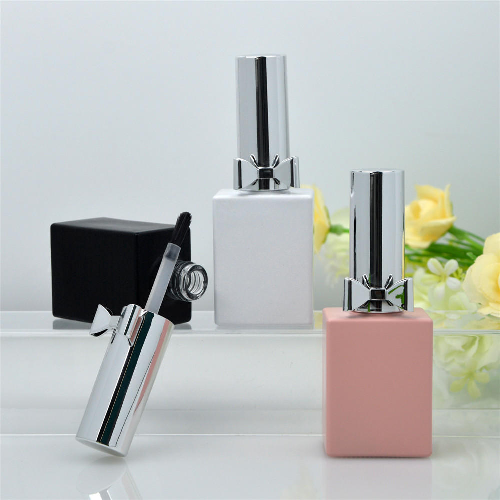15ml Nail Polish Bottle Refillable Glass Cosmetic Container Glass Bottle for Nail Art Beauty Salon Personal Use Travel Size