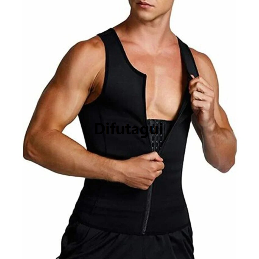 Difutagui Sweat suit Reductive Girdle Body Shaper Men abdomen Corset Slimming Special Belt Sauna Vest Belly Fat Burner Chest Abdominal Binder