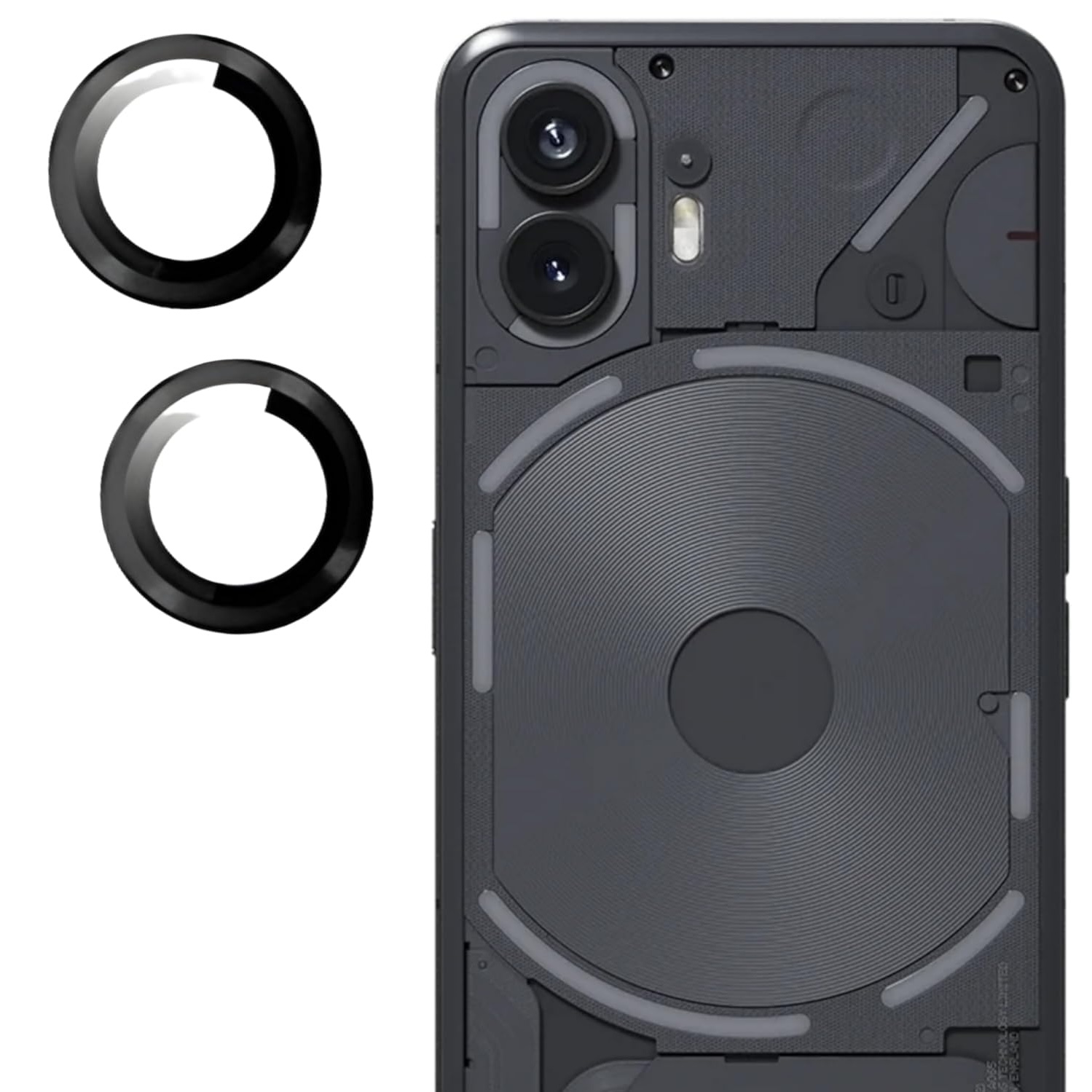 Nothing Phone 2 Metallic Ring Glass Camera Protection