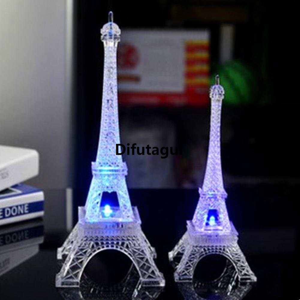 Difutagui GIF Bedroom Cute MeterMall Romantic Eiffel Tower Portable Mini LED Night Light Home Decor Night Light