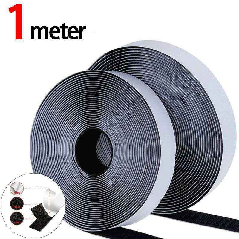 1Meter/Pair Hook and Loop Fastener Double Sided Adhesive Heavy Duty Self Stick Velcro Tape with Strong Glue 20/25/30/50mm