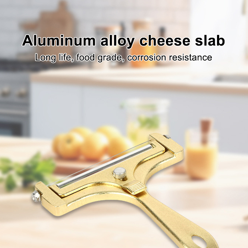 Cheese Slicer & Cheese Cutter - Adjustable Stainless Steel Wire Cheese Cutter With 4 Extra Wires DD7