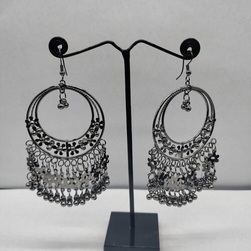 New Design Black Heavy Earring 4 Layer Small flower Earring For Women