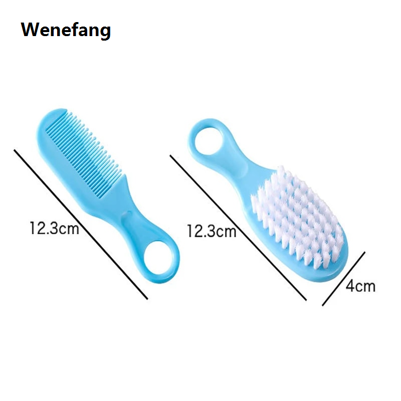 Wenefang Portable Baby Wooden Brush Natural Soft Wool Comb Head Care Soft Massager Brush Infant Hair Comb for Newborn Bath Supply