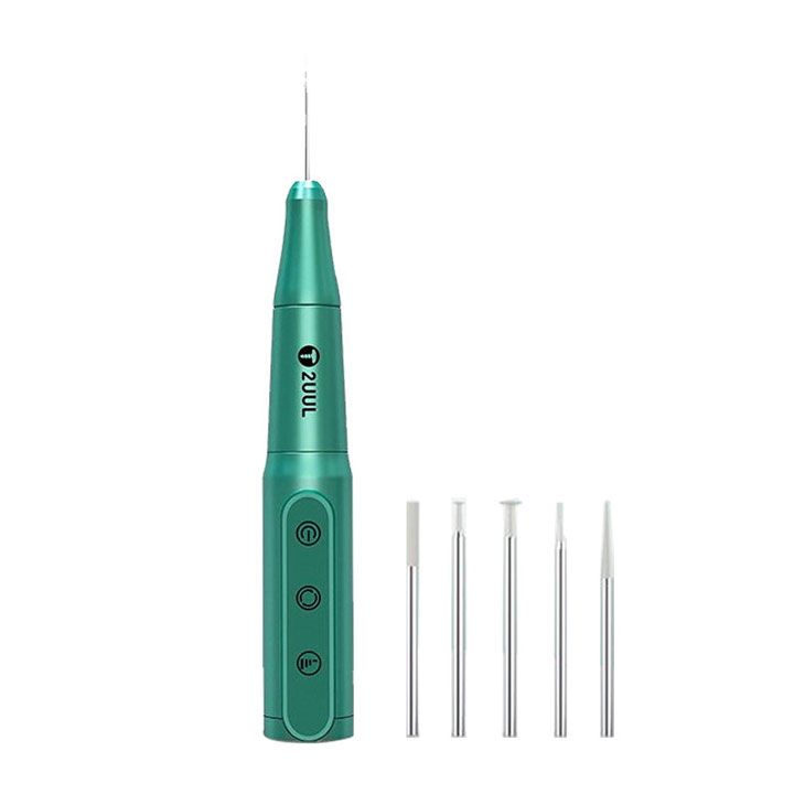 Electric Mini Polishing Pen Rechargeable 2UUL Adjustable Speed IC Chip/ CPU Repair With 5 Pieces Grinding Heads