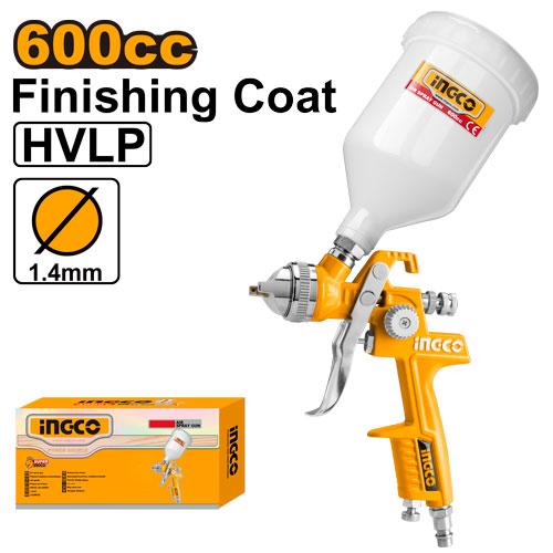 INGCO HVLP Air Spray Gun ASG1061, Floor Based Paint Spray Gun (600cc, 180-250mm, 1.4mm)