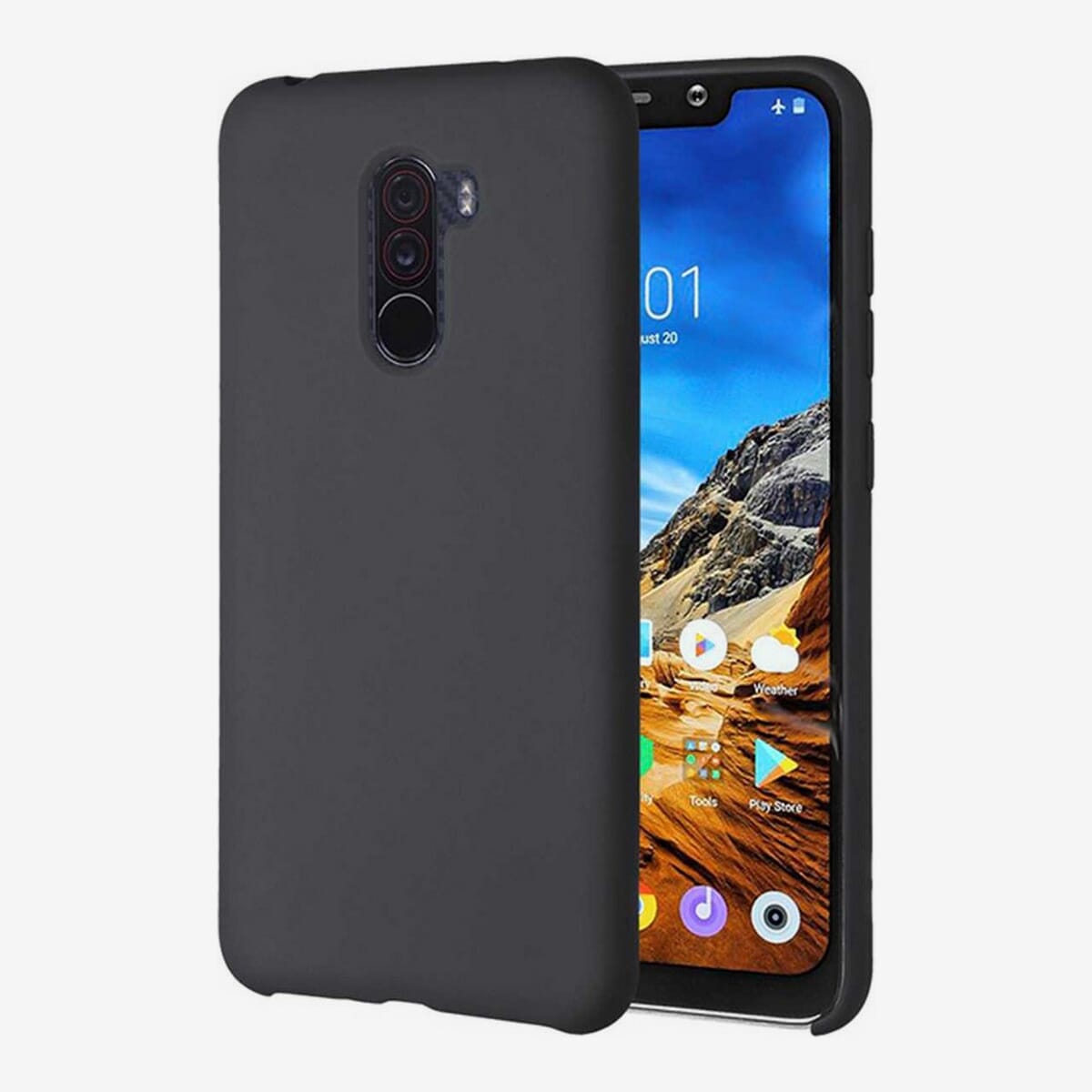 Pocophone Poco F1 Slim Thin Protective Rubber Soft Gel Matte Silicone Case