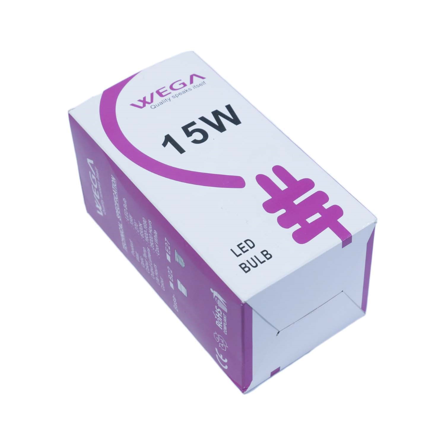 Wega Branded 15W Energy Saving Led Bulb With 2 Yrs Warranty 15 watts - White