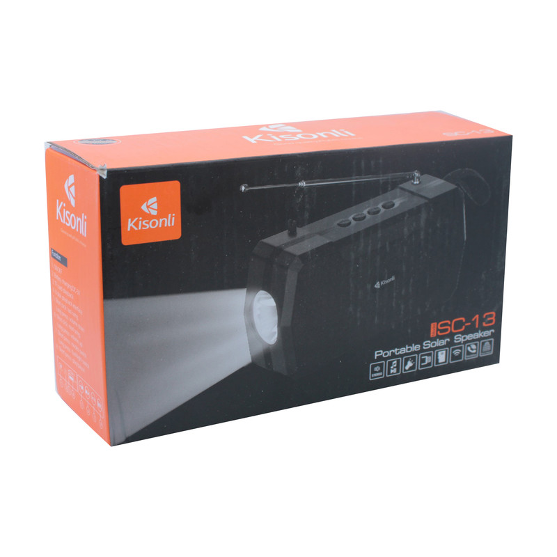 Kisonli SC-13 Portable Solar Speaker + Radio