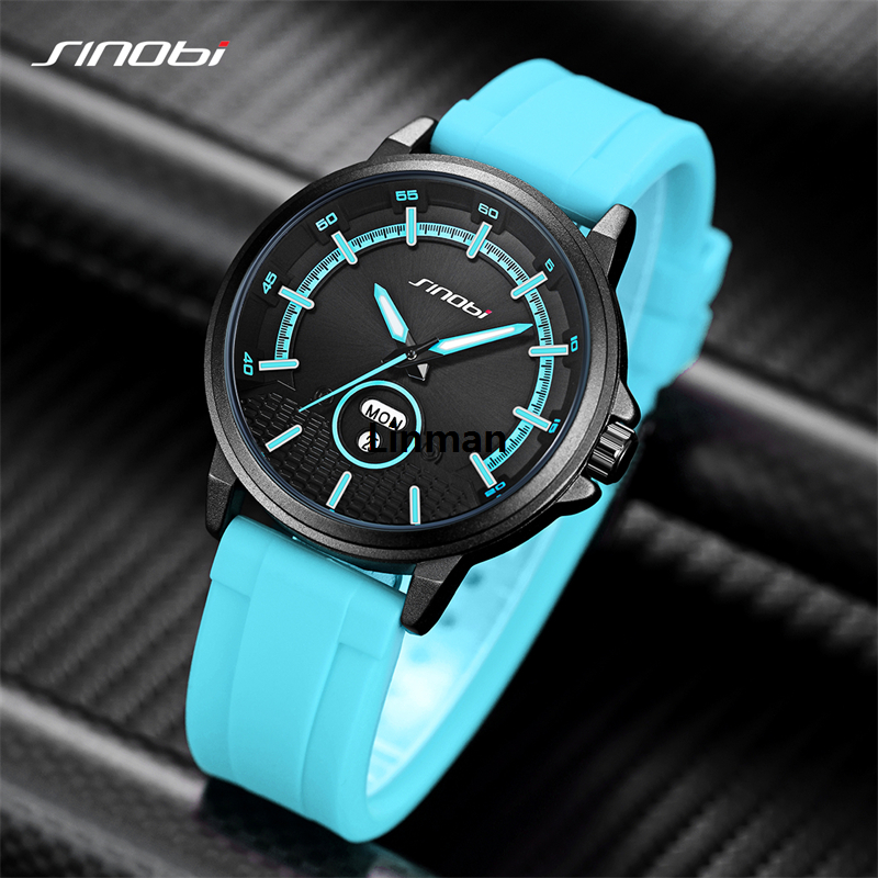 Linman SINOBI New Design Men's Watches Fashion Man's Sports Quartz WatNew style ch Calendar Week Display Best Gifts Clock Top Brand Wristwatches