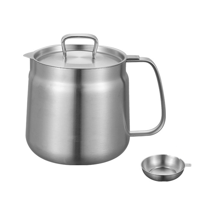 Oil Fryer and Filter Cup Combo Versatile Oil Filter for Kitchen 1.5L