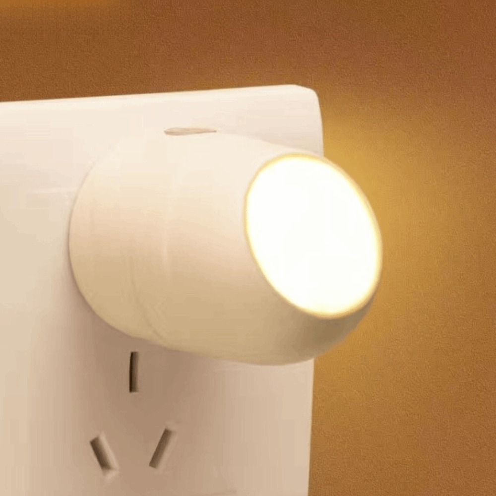 New Plug-in LED Night Light Sensor Activated 360° Rotate Sensor Night Light Mini Eye Protection Mini Bedside Lamp Corridor