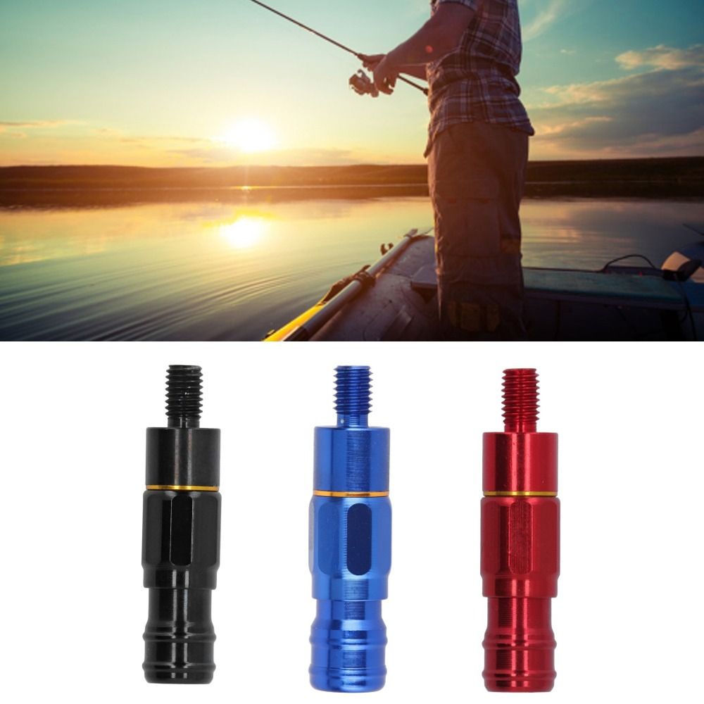 2PCS Portable Aluminum Alloy Rod Pod Connector 8MM Screw 3 Colors Fishing Rod Connector Lightweight One-Piece Landing Net Connector Landing Net