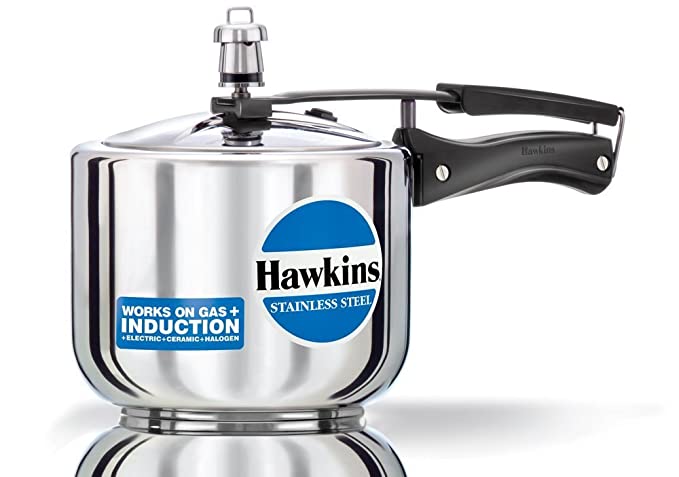 Hawkins Stainless Steel Induction Compatible Pressure Cooker, 4 Litre, Silver (HSS40)