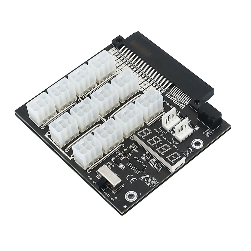 Upgraded ATX 12X 6PIN Power Breakout Board with Flash LED Display 12V