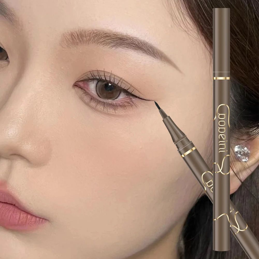 Ultra-Fine Lower Eyelash & Silkworm Pen - Waterproof Long Lasting Precise Liquid Eyeliner - Black or Brown Eye Makeup Tool