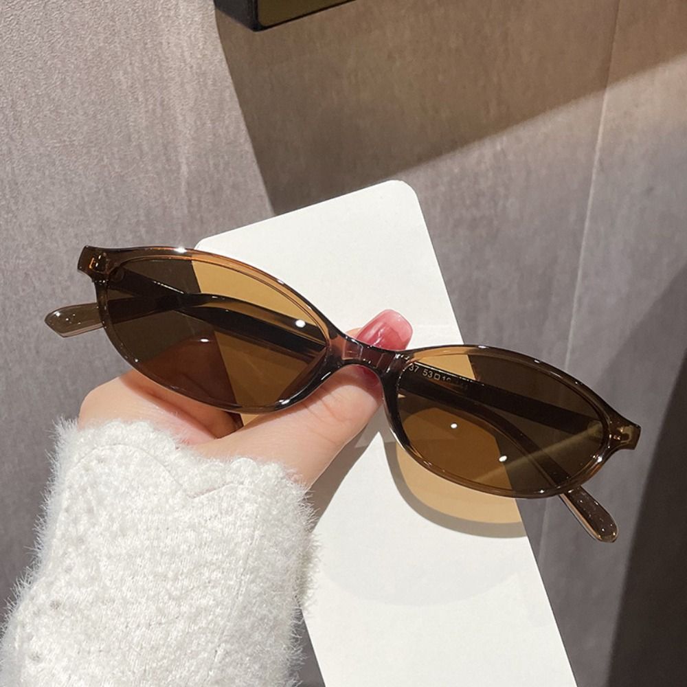 British Style UV Protective Retro Sunglasses Black Shades Oval Frame Outdoor Sunglasses Street Decoration Photos Accessories Travel Goggles