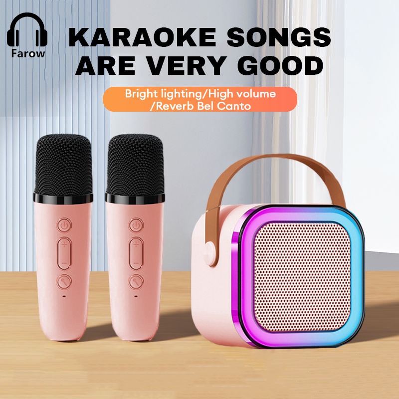 K12 Bluetooth Speaker with Dual Karaoke Mics