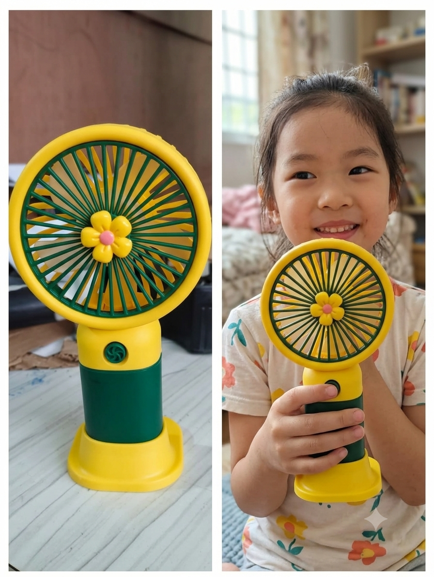 Mini Fan | Pocket Fan | Mini Hand Rechargable Fan| Cute and single speed