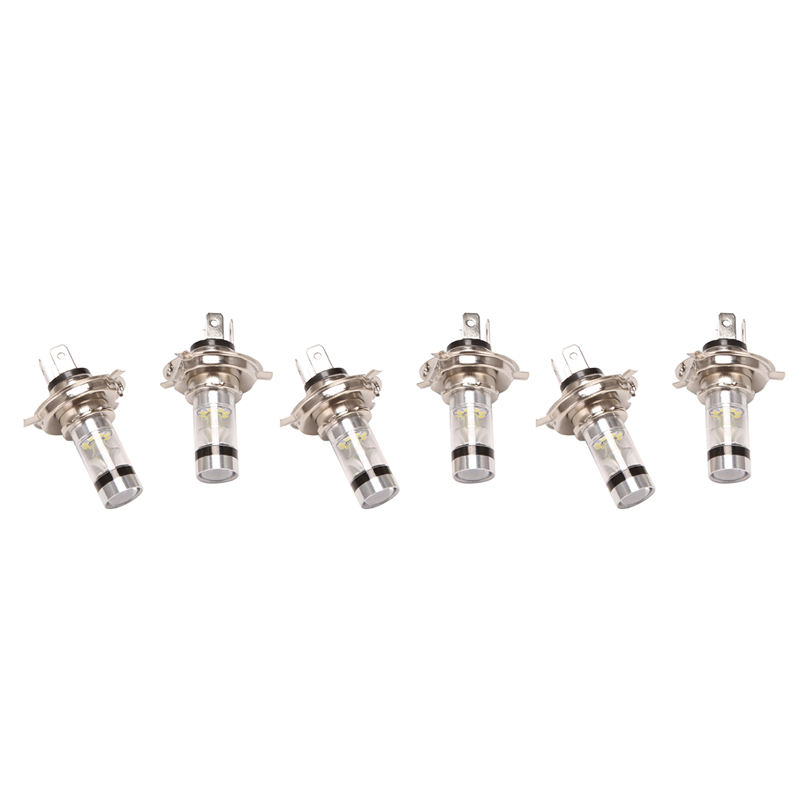FORIDE 6 Pcs H4 9003 HB2 LED Motorcycle Headlight Bulbs HID Hi&Low Beam 6500K White Power