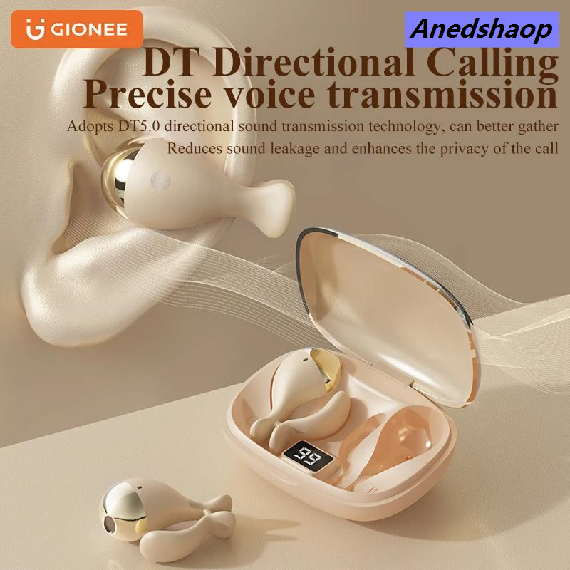 NEW Anedshaop Gionee JL007 Ear Clip Equalize Earphones Wireless Bluetooth Earbuds Affordable ENC Noise Reduction Headphones with Mic Smart Equalizer App