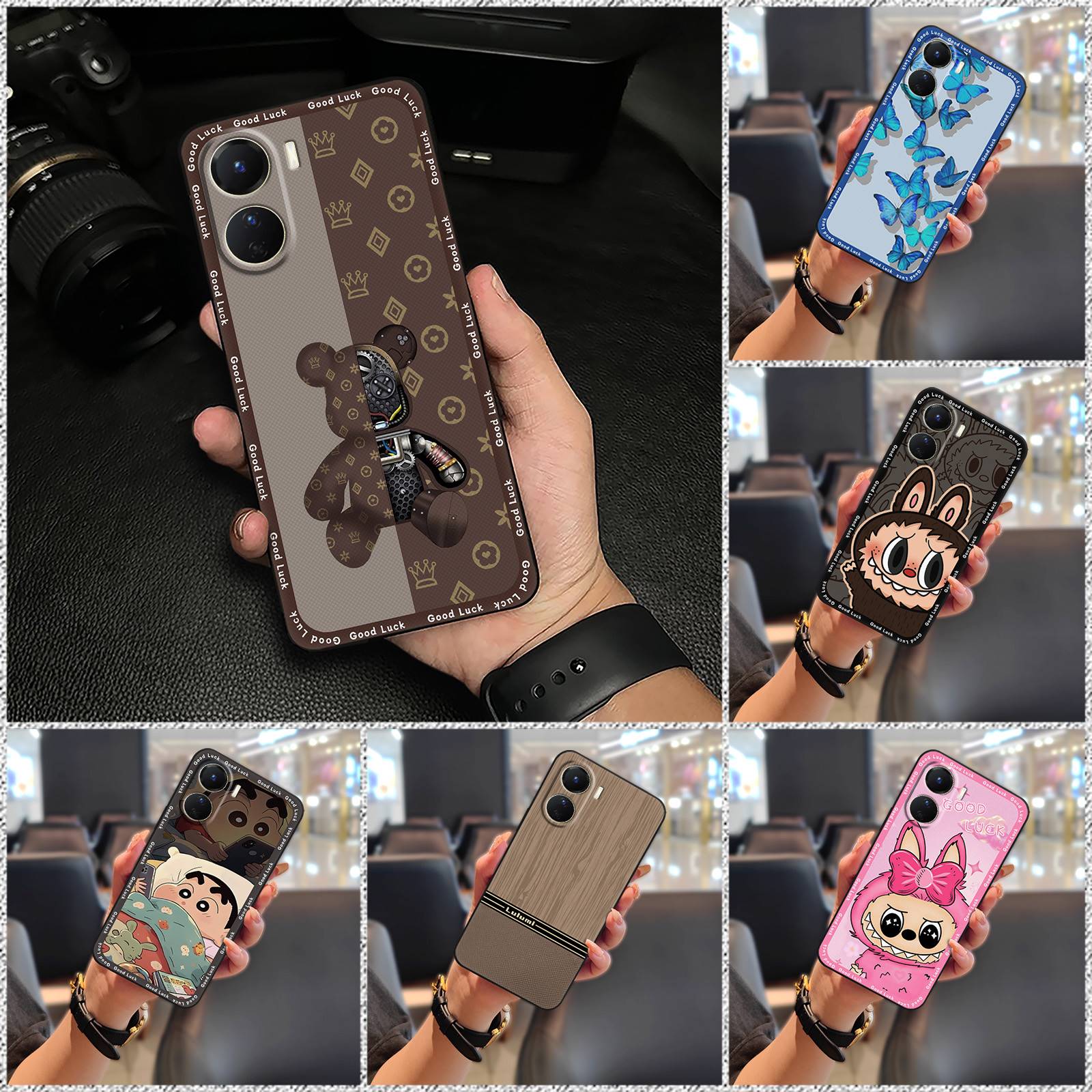Fashion Design Full wrap Phone Case For VIVO Y16 4G/Y35 5G/Y53T/IQOO7i Phone Pouch Graffiti Anti-dust Silicone Cute TPU
