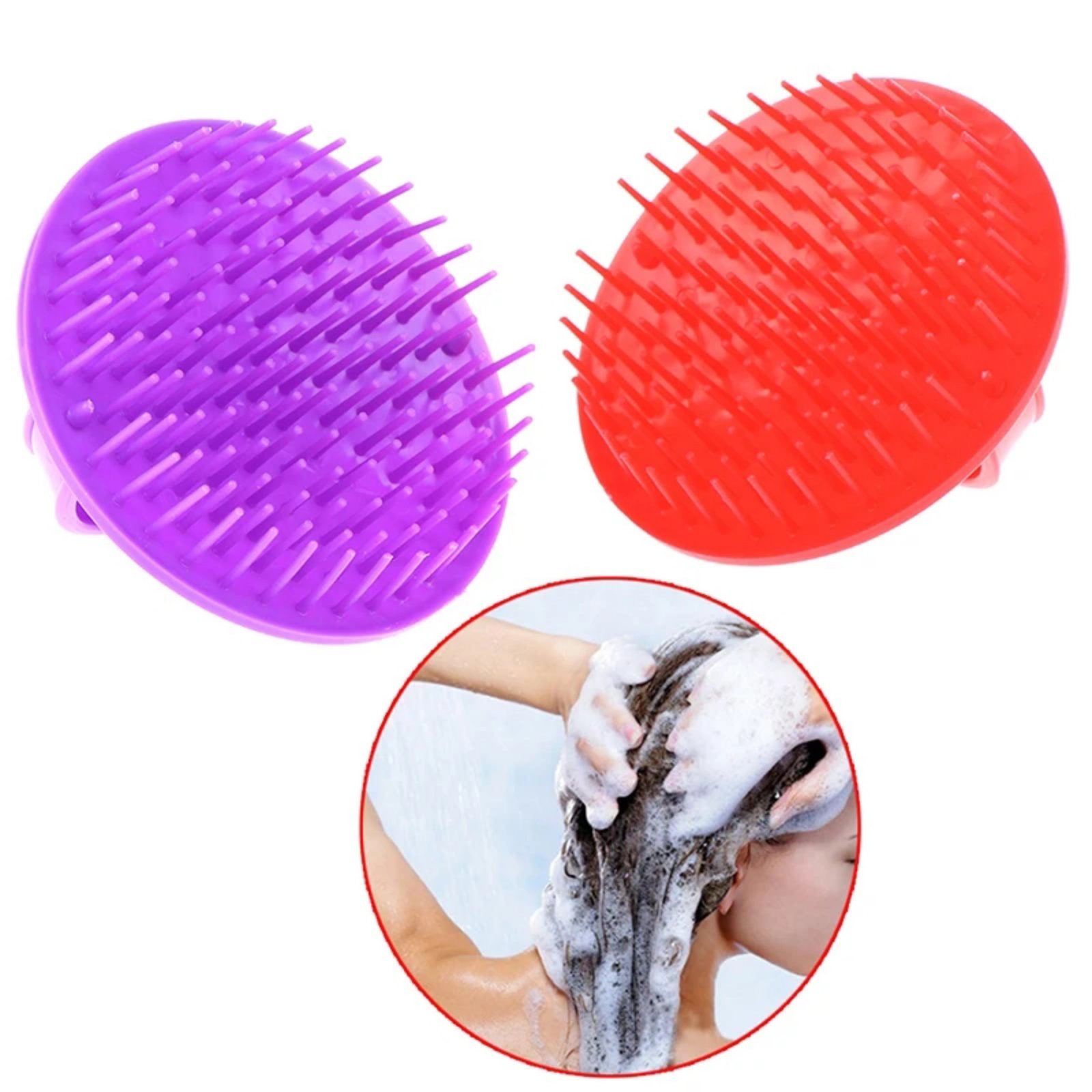 1PCS Round Plastic Washing Hair Massager Combs Scalp Shower Body Beard Shampoo Brush Hair Styling Tools