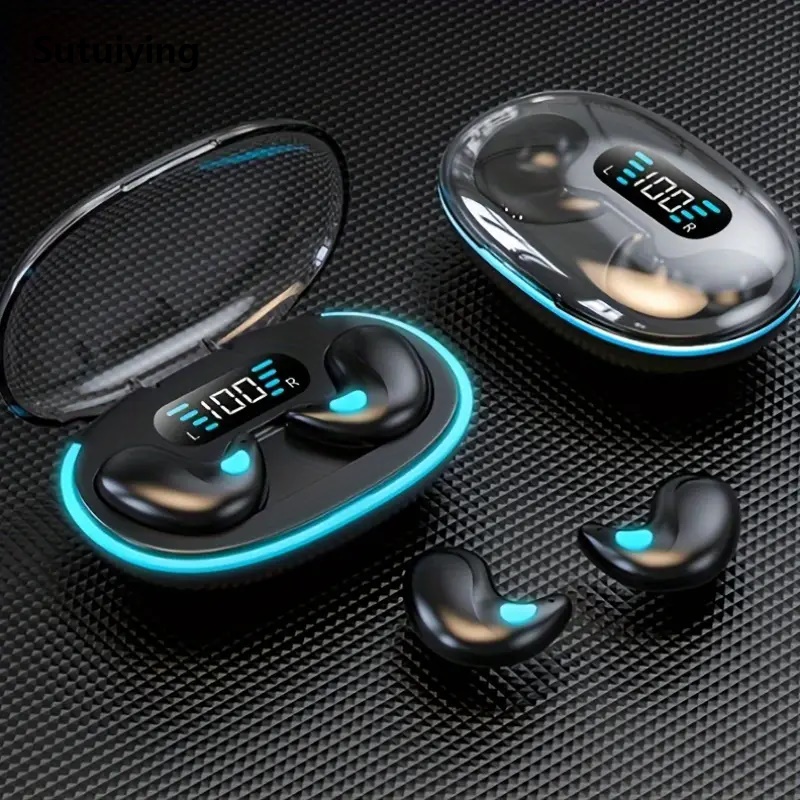 Sutuiying Invisible Sleep headphones, designed for side sleepers, comfortable Fifty percent discount noise-cancelling wireless 5.3 earbuds for sleeping, running,