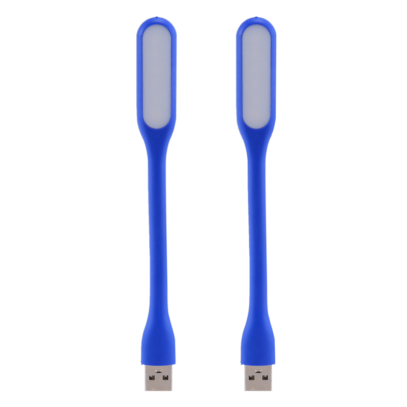 FORIDE 2X Flexible Usb Portable Mini Led Lamp 5V 1.2W for Table Light Random Color