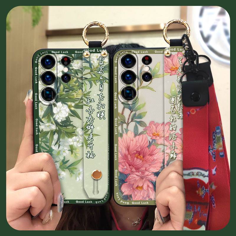 Soft case Chinese style Phone Case For Samsung Galaxy S26 Ultra Anti-dust Ring Fashion Durable Wristband Kickstand