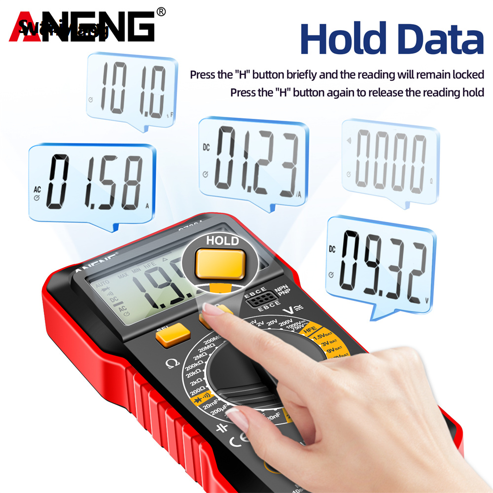 Wenefang Sutuiying ANENG SZ304 Multifunction Digital Multimete True RMS Handheld High Original Portable Precision Tester NCV AC/DC Votage Current Resistance Ohm Tool