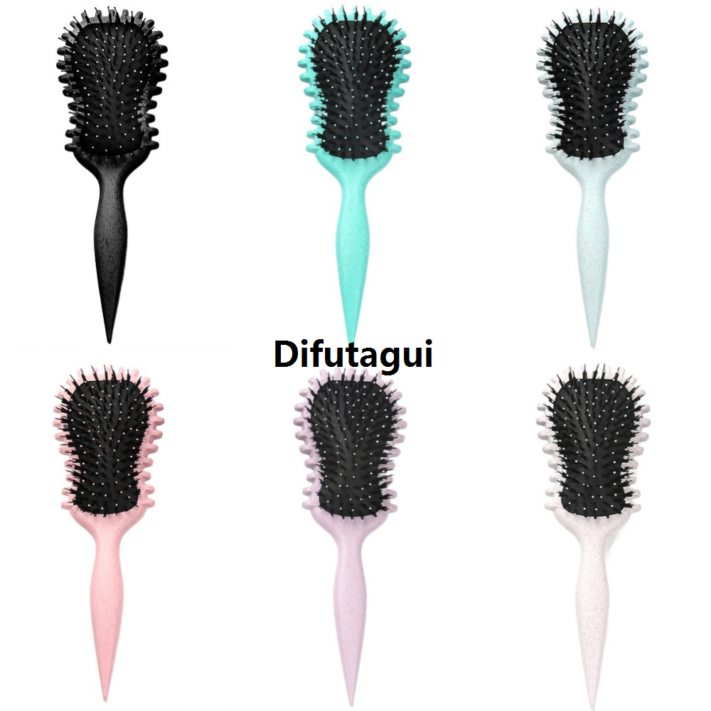 Difutagui HomeHair Comb Shaping Tools Styling Anti Slip Anti Static Brush Durable Guitar Hot Selling Shape Curl Definition Styling Untangled Hair Brush Definition Curls