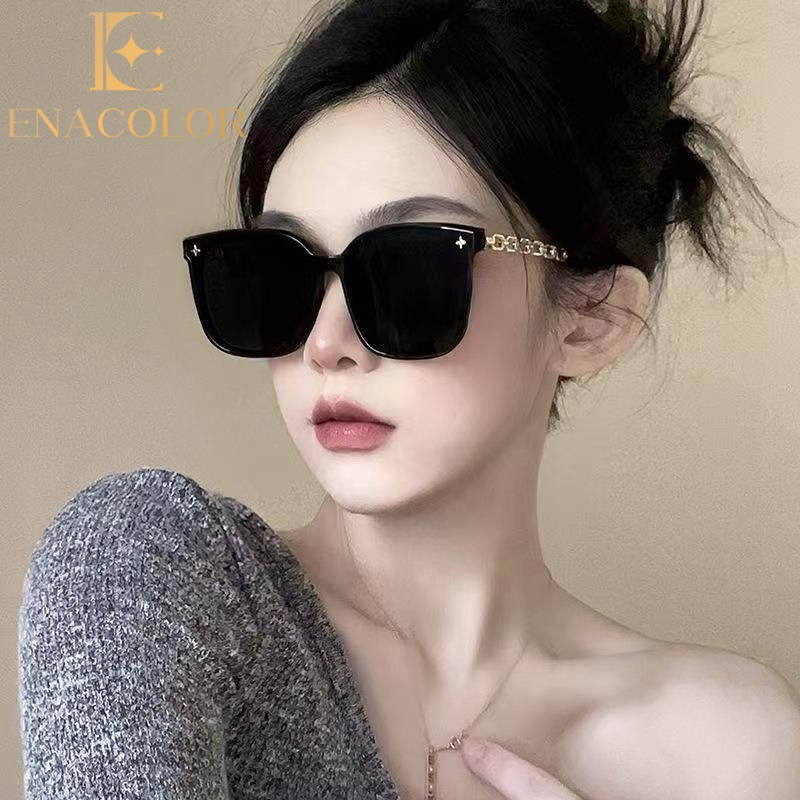 Korean Fashion UV Resistant Large Frame Sunglasses for Women Advanced Accessories Ins