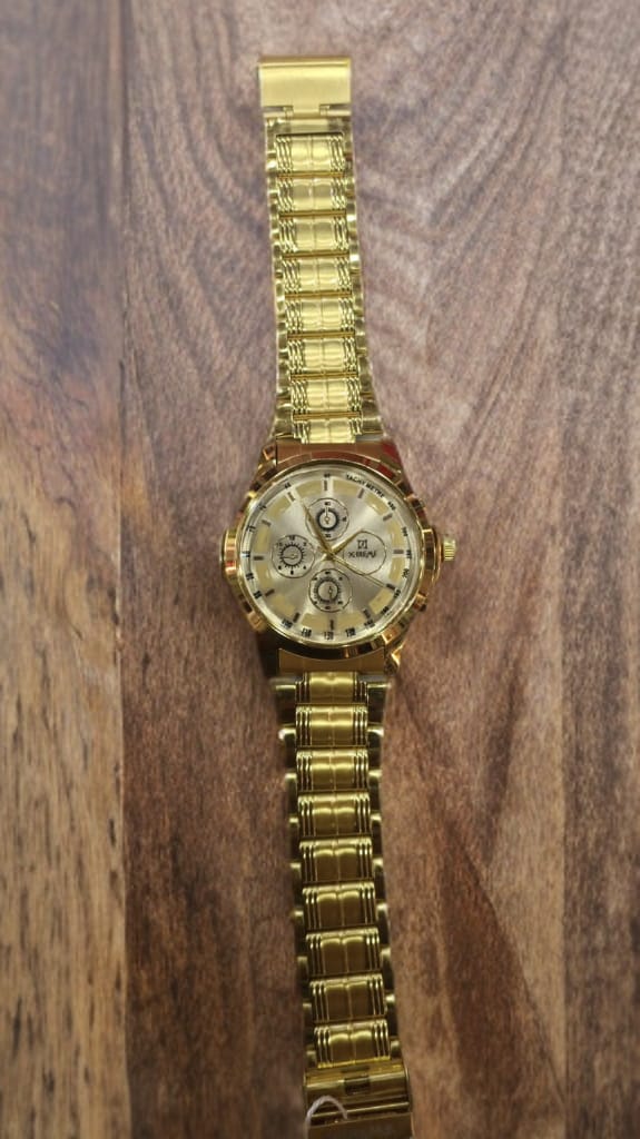 Men's Luxury Stainless Steel Watch for Men GOLDEN