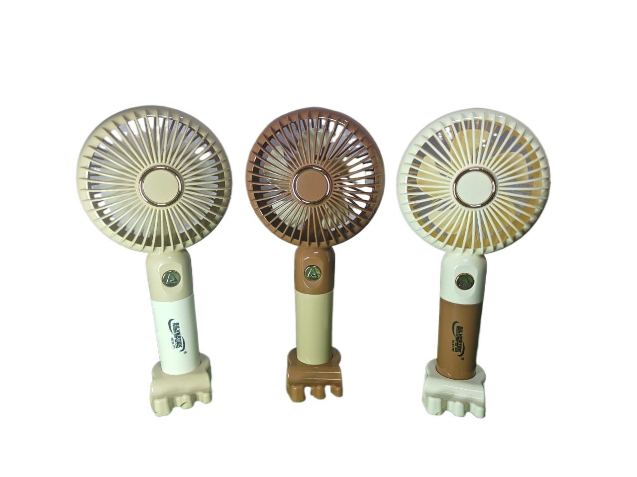 Silvertek Mini Handy Fan ST-777 | Hand fan with stand & charger | Long Battery Backup