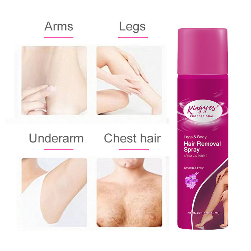 Kingyes Hair Removal Spray for Women & Men - Gentle, Painless & Moisturizing Formula for Unisex