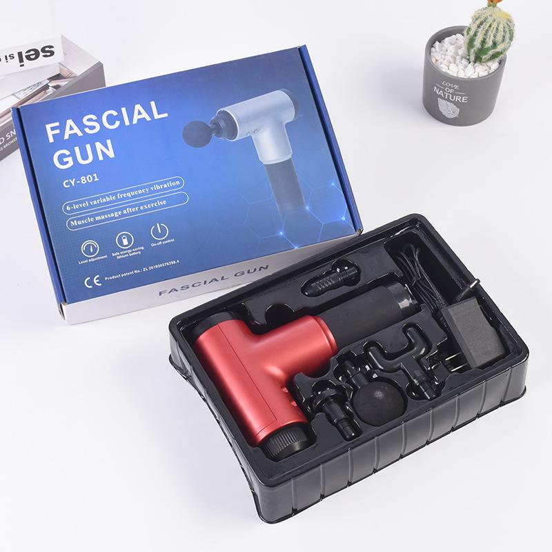 6 Gears Level Fascial Gun Massager Powerful Massage Gun For Muscle Recovery Pain Relief