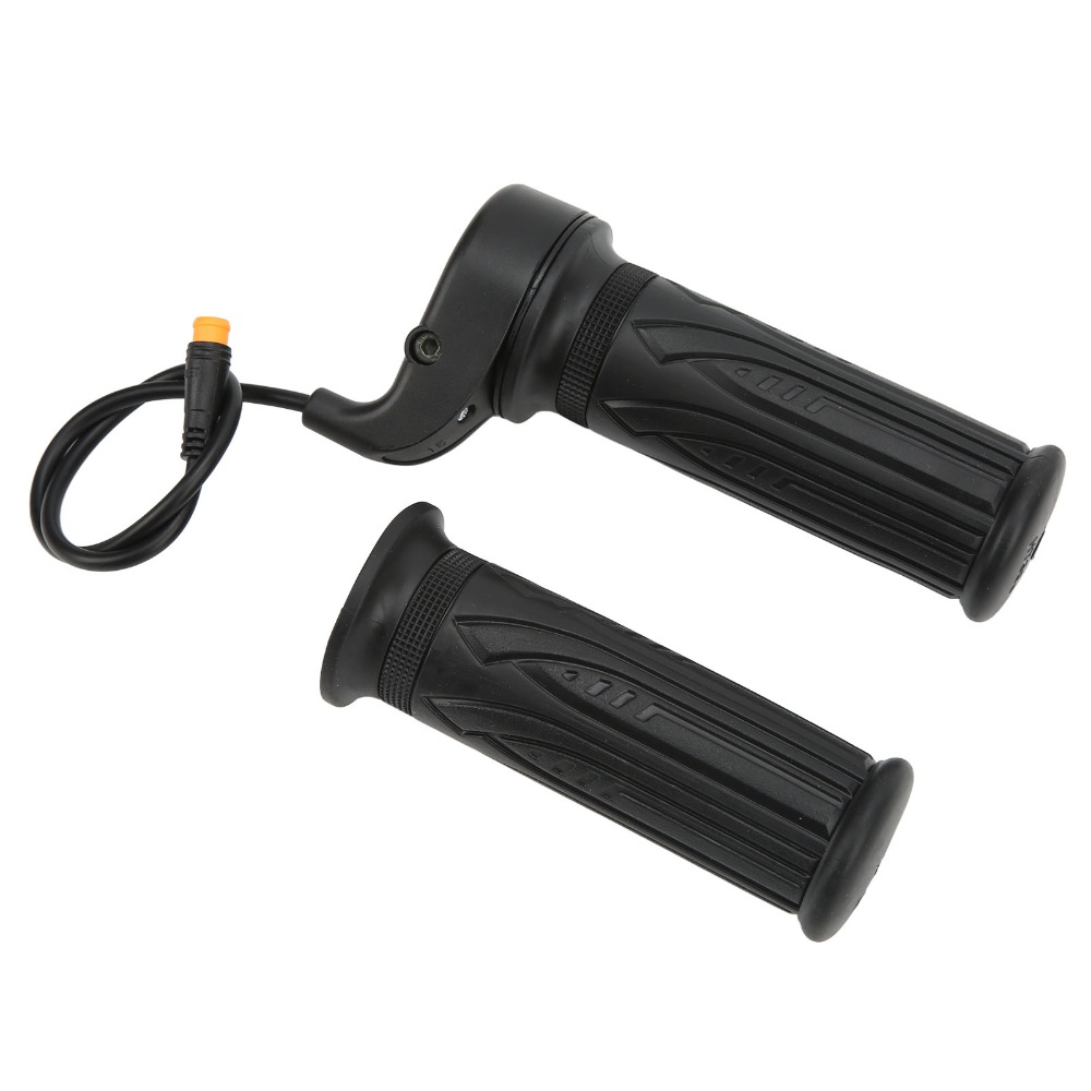 1 Pair Durable 12V-72V Voltage 20X Ebike Handlebar Grip 3 Pin Joint Weatherproof Connector Twist Throttle Grip Speed Throttle Handle Electric Bike