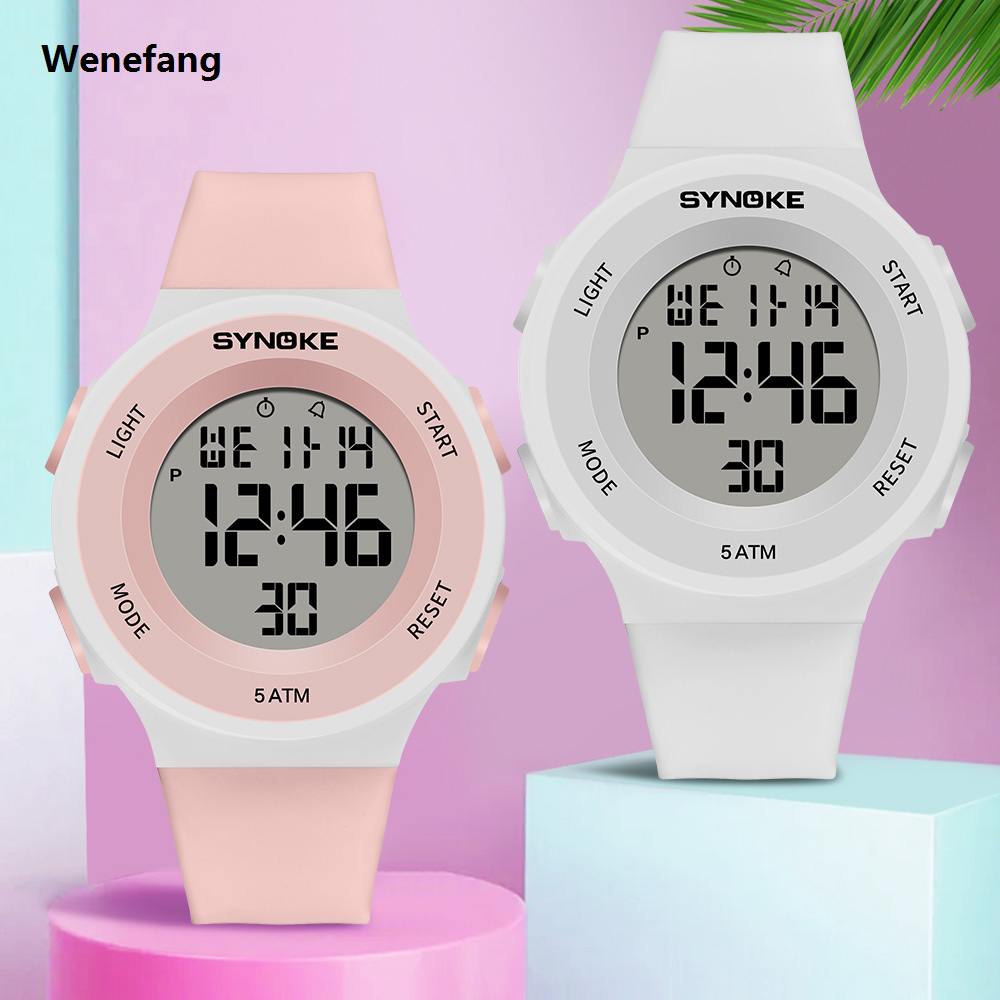 Wenefang SYNOKE Student Sport Watches For Kids Colorful Electronic Watches 2025 Waterproof Clock Children Digital Watch For Boys Girls