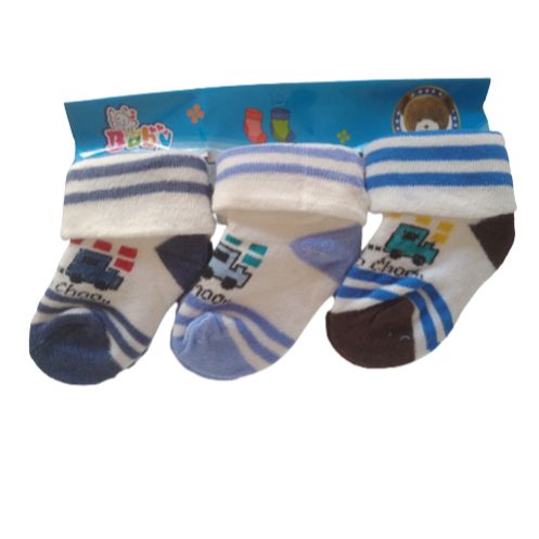 Socks for Baby Kids Soft Fleece Cotton Socks Combo of 3 (0-2 years)