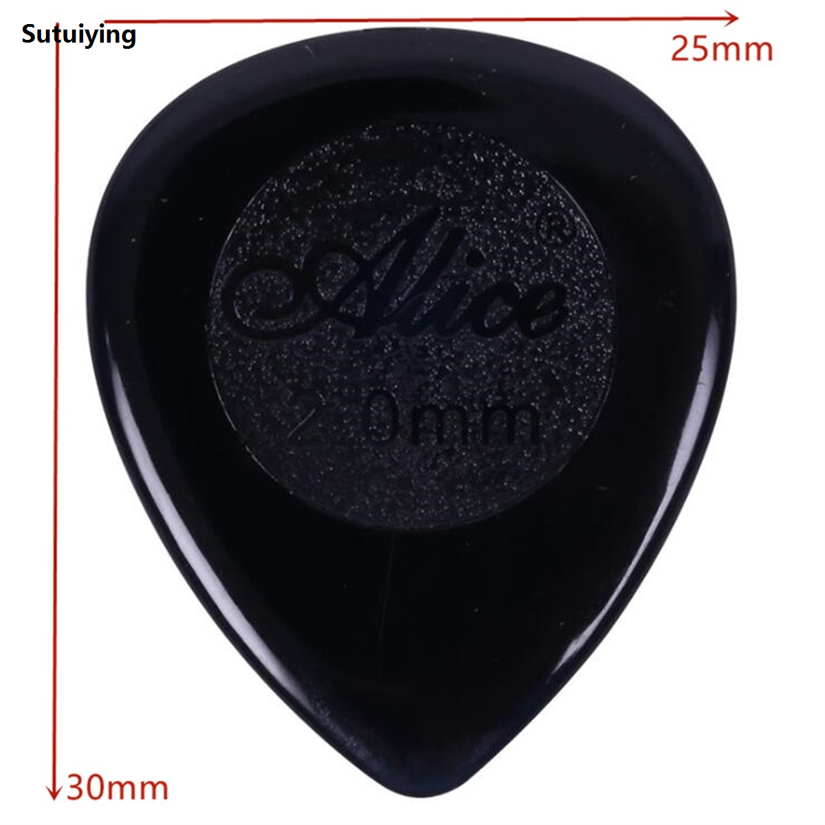 Sutuiying Alice 100PCS Stubby Guitar Picks Acoustic Electric Guitar Original Bass Picks Plectrums Small/Big Size 1 / 2 / 3 mm