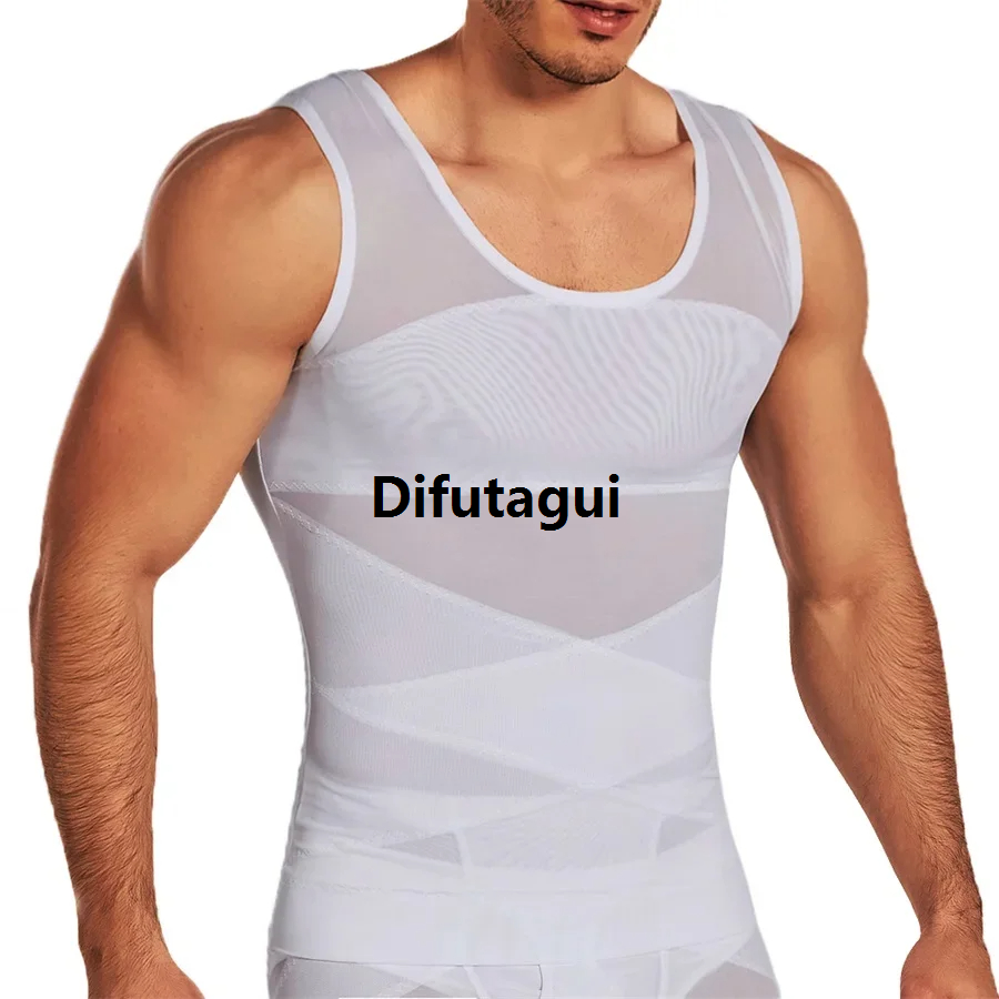 Difutagui Men's Body Shaper Waist Trainer Slimming Vest Corset Tank Tops High Quality Undershirt Abdomen Slimming Shapewear Fat Burn Fitness Suits